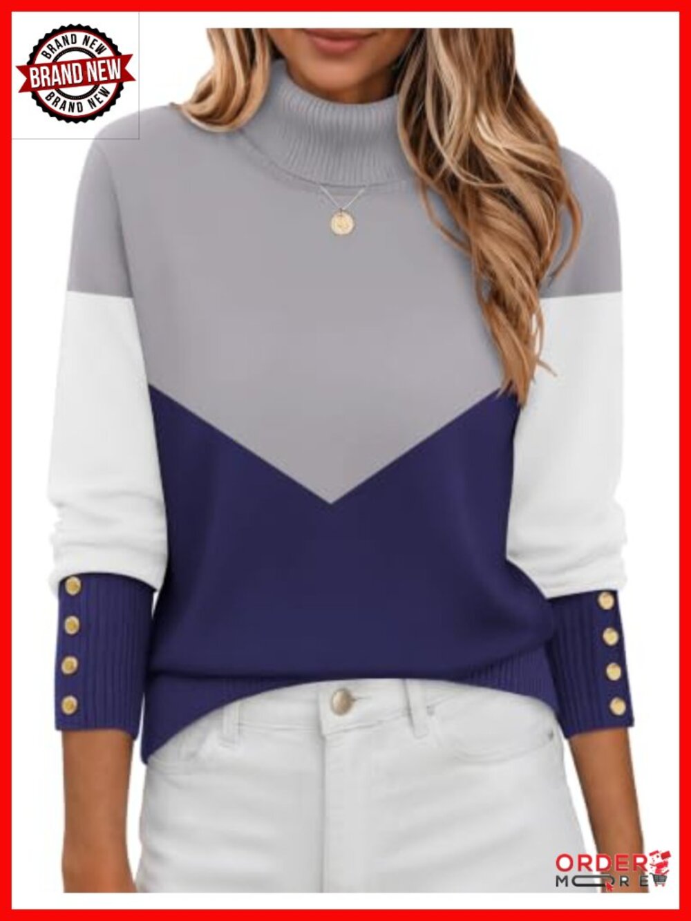 Womens Turtleneck Sweater Long Sleeve Viscose Blend Pullover Fall Winter Jumper